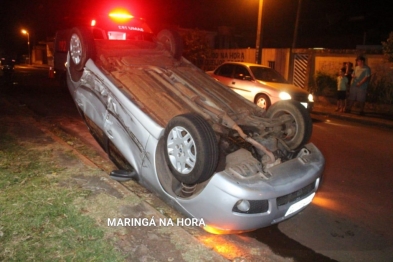 foto de Casal fica ferido em capotamento registrado na zona sul de Maringá