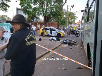 foto de Motociclista morre a caminho do trabalho após acidente com ônibus em Maringá