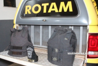 foto de Policiais da equipe Rotam apreenderam coletes balísticos em Sarandi