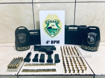 foto de PM apreende pistola e centenas de munições na casa de idosa em Maringá