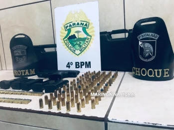 foto de PM apreende pistola e centenas de munições na casa de idosa em Maringá