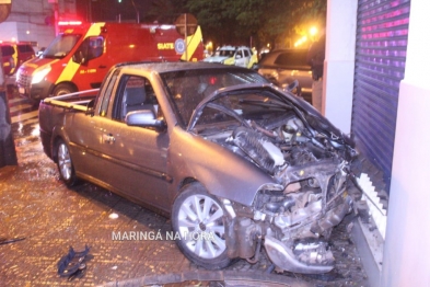 foto de Moça fica inconsciente  após acidente grave na área central de Maringá