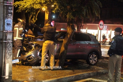 foto de Moça fica inconsciente  após acidente grave na área central de Maringá