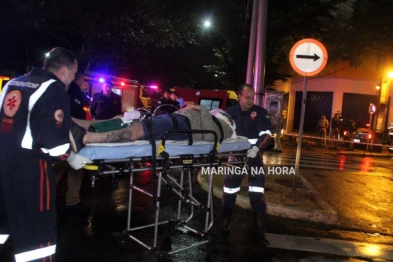 foto de Moça fica inconsciente  após acidente grave na área central de Maringá