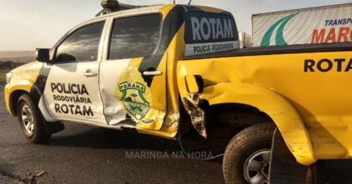 Policiais Rodoviários saem ilesos em acidente registrado na PR-323