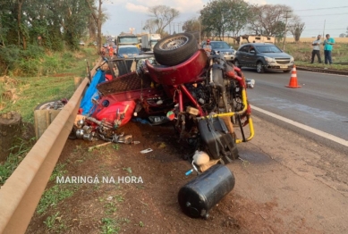 foto de Capotamento de triciclo deixa homem gravemente ferido entre Marialva e Sarandi