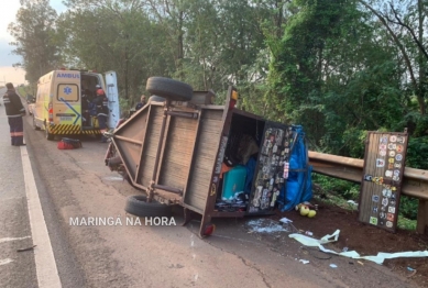 foto de Capotamento de triciclo deixa homem gravemente ferido entre Marialva e Sarandi