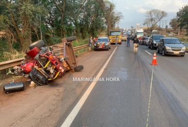 foto de Capotamento de triciclo deixa homem gravemente ferido entre Marialva e Sarandi