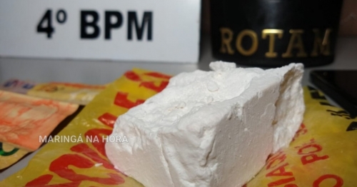 ROTAM apreende cocaína em Paiçandu, um traficante foi preso e levou prejuízo de mais de R$ 8 mil reais