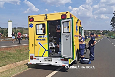 foto de Urgente - motorista é ejetado durante capotamento na BR-376 em Mandaguaçu