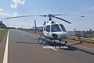 foto de Urgente - motorista é ejetado durante capotamento na BR-376 em Mandaguaçu