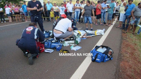 foto de Urgente - motorista é ejetado durante capotamento na BR-376 em Mandaguaçu