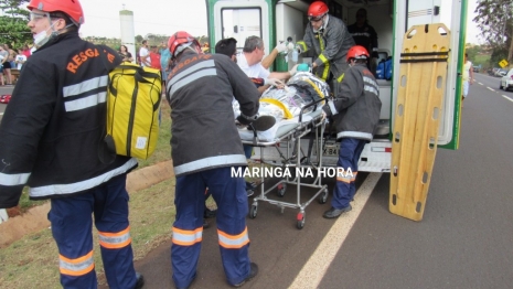 foto de Urgente - motorista é ejetado durante capotamento na BR-376 em Mandaguaçu