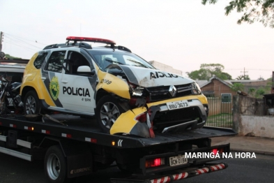 foto de Policiais Militares ficam feridos após grave acidente com viatura em Maringá