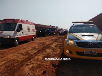 foto de Mulher dorme ao volante e capota caminhonete na PR-323 entre Água e Doutor Camargo