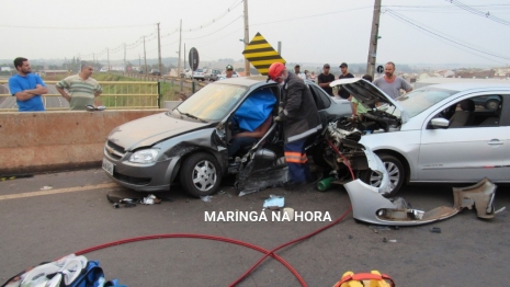 foto de Acidente entre dois carros deixa uma pessoa ferida em Mandaguaçu