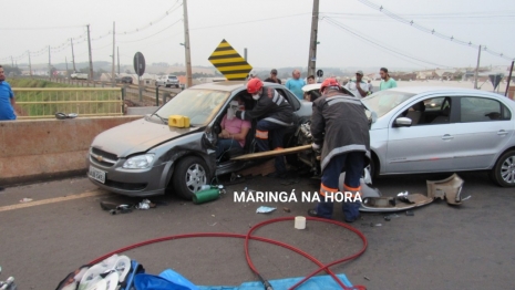 foto de Acidente entre dois carros deixa uma pessoa ferida em Mandaguaçu