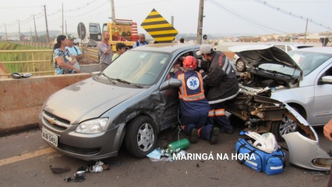 foto de Acidente entre dois carros deixa uma pessoa ferida em Mandaguaçu