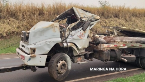 foto de Milagre - Motorista sobreviveu a um capotamento de caminhão em Maringá 