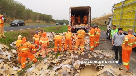 foto de Milagre - Motorista sobreviveu a um capotamento de caminhão em Maringá 