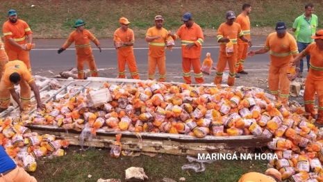 foto de Milagre - Motorista sobreviveu a um capotamento de caminhão em Maringá 