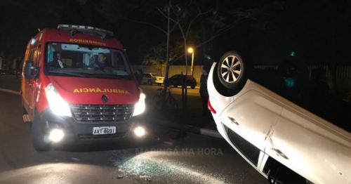 Capotamento na Vila Operária em Maringá 