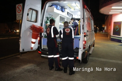 foto de Motoqueiro sofre ferimentos graves ao bater em ônibus em Maringá 