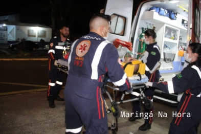 foto de Motoqueiro sofre ferimentos graves ao bater em ônibus em Maringá 