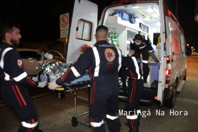 foto de Motoqueiro sofre ferimentos graves ao bater em ônibus em Maringá 