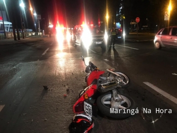 foto de Acidente entre carro e moto deixa motociclista em estado grave em Maringá