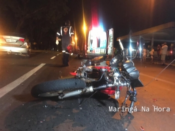 foto de Acidente entre carro e moto deixa motociclista em estado grave em Maringá