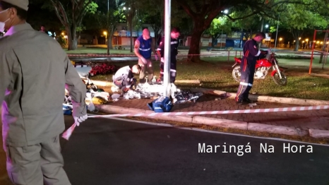 foto de Imagem mostra o momento exato em que um motociclista morre em Maringá