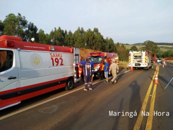 foto de Vigilantes de Maringá ficam feridos após carro cair em buraco