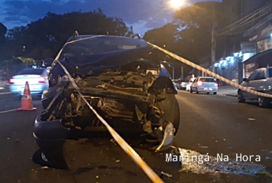 foto de Acidente entre dois carros deixa dez pessoas feridas em Maringá, uma delas em estado gravíssimo