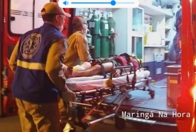 foto de Câmera de segurança flagra atropelamento em Maringá; vítima sofreu ferimentos graves