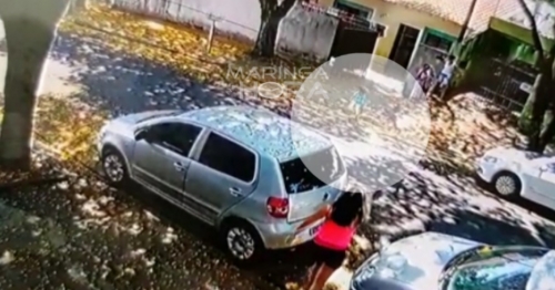 Flagrante - Criança de 4 anos é atropelada por carro em Maringá