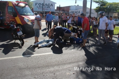 foto de A caminho da igreja, idosa é atropelada na faixa para pedestres em Maringá