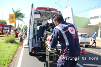 foto de A caminho da igreja, idosa é atropelada na faixa para pedestres em Maringá