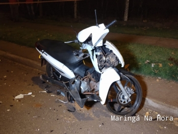 foto de Batida violenta envolvendo duas motocicletas no Parque dos Cerealistas, em Maringá