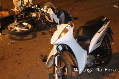 foto de Batida violenta envolvendo duas motocicletas no Parque dos Cerealistas, em Maringá