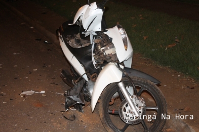 foto de Batida violenta envolvendo duas motocicletas no Parque dos Cerealistas, em Maringá