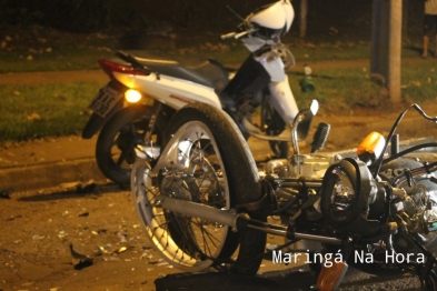 foto de Batida violenta envolvendo duas motocicletas no Parque dos Cerealistas, em Maringá