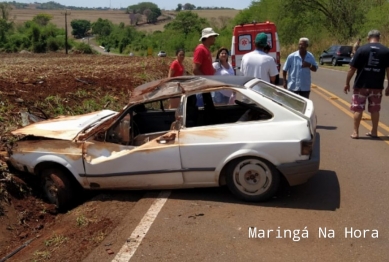 foto de Motorista fica ferido ao perder o controle da direção e bater carro contra barranco na rodovia entre Floresta e Itambé