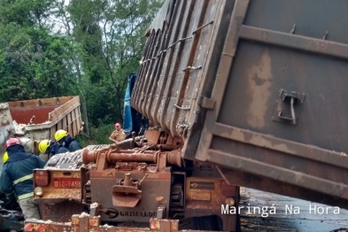 foto de Região - Colisão frontal entre caminhões mata dois motoristas, em Cianorte