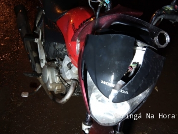 foto de Motociclista sofre ferimentos graves após bater em caçamba de entulho mal sinalizada em Maringá