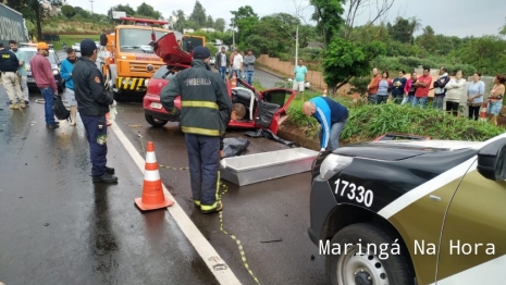 foto de Colisão frontal na BR-376 em Jandaia do Sul, matou motorista que estava a caminho do trabalho