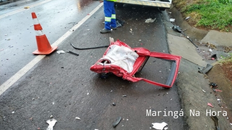 foto de Colisão frontal na BR-376 em Jandaia do Sul, matou motorista que estava a caminho do trabalho