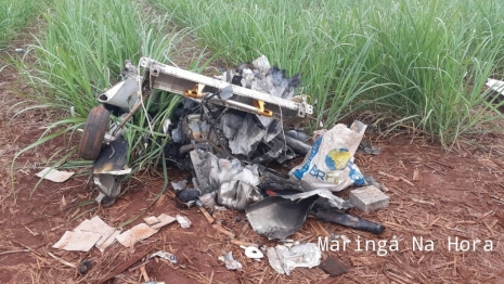 foto de Aeronave de pequeno porte foi encontrada queimada no Distrito de Iguatemi