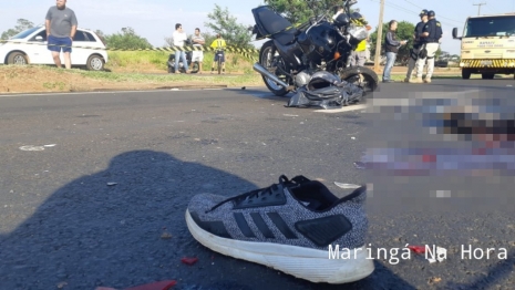 foto de Motociclista morre ao bater em carreta na BR-376 entre Mandaguaçu e o Distrito de Iguatemi