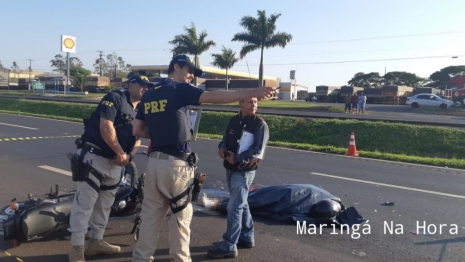 foto de Motociclista morre ao bater em carreta na BR-376 entre Mandaguaçu e o Distrito de Iguatemi